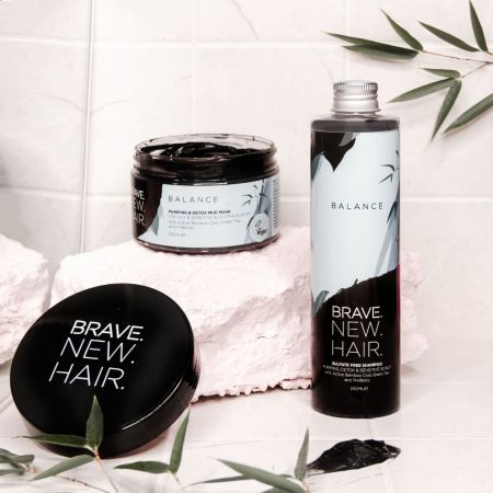 Brave New Hair čistiaca maska ​​na mastnú a citlivú pokožku hlavy, telo a tvár, Balance, 250ml