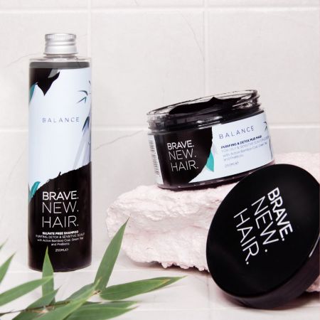 Brave New Hair čistiaca maska ​​na mastnú a citlivú pokožku hlavy, telo a tvár, Balance, 250ml