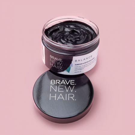 Brave New Hair čistiaca maska ​​na mastnú a citlivú pokožku hlavy, telo a tvár, Balance, 250ml