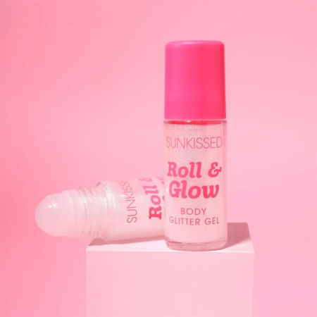 Sunkissed trblietky na telo v gélovom Roll On, Roll & Glow Body Glitter Gél, 30ml