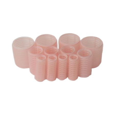 danielle creations ružové samodržiace natáčky na vlasy Velcro Rollers, 12ks