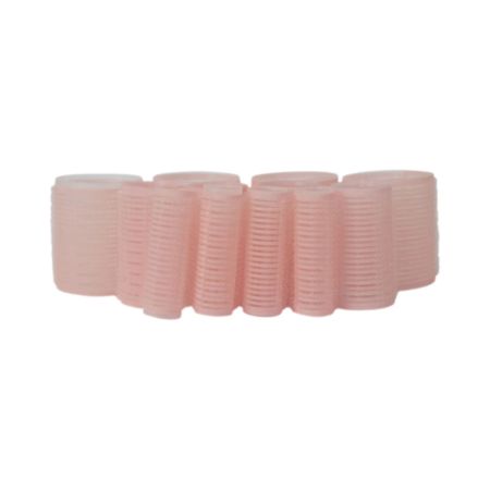 danielle creations ružové samodržiace natáčky na vlasy Velcro Rollers, 12ks