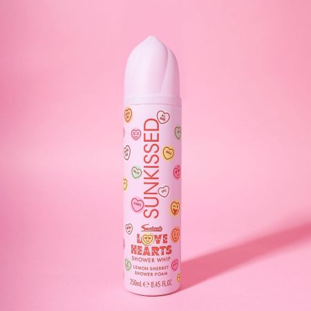 Sunkissed šľahačková sprchová pena Love Hearts Shower Whip, Lemon Sherbet, 250ml