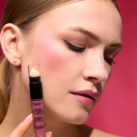 Deborah Milano trblietavá tekutá lícenka a rúž 2v1 Easy Color, 4,6g