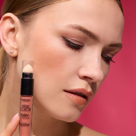 Deborah Milano trblietavá tekutá lícenka a rúž 2v1 Easy Color, 4,6g