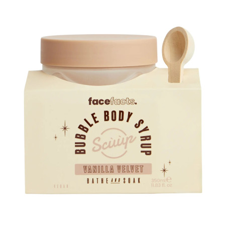 Face Facts penivý sirup do kúpeľa, Scuup - Vanilla Velvet Bubble Body Syrup, 350ml