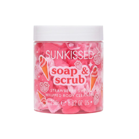 Sunkissed mydlový peeling Soap & Scrub, Strawberry Swirl, 250g