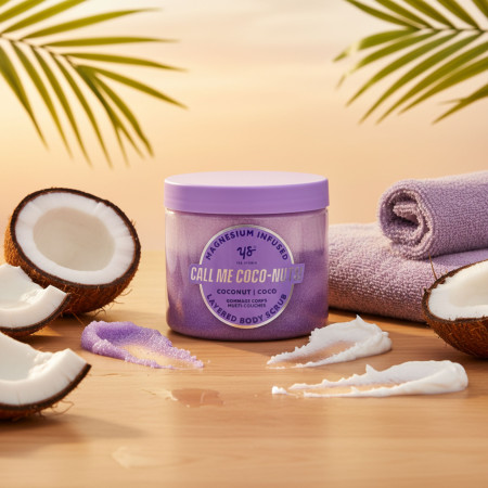 Yes Studio vyživujúci telový peeling, Layered Body Scrub, Coconut, 600g