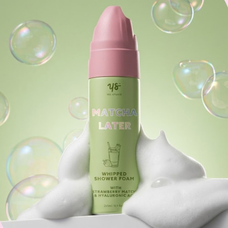 Yes Studio šľahačková sprchová pena, Strawberry Matcha, 265ml