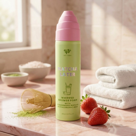 Yes Studio šľahačková sprchová pena, Strawberry Matcha, 265ml