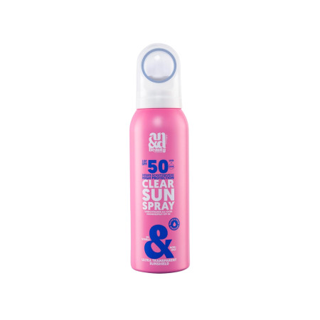 AN&D neviditeľný ochranný sprej SPF50 na pleť a telo, Clear Sun Spray, 100ml