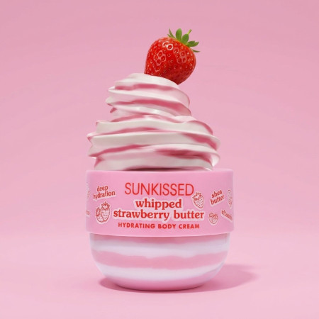 Sunkissed hydratačné šľahané telové maslo, Strawberry Butter, 270 g