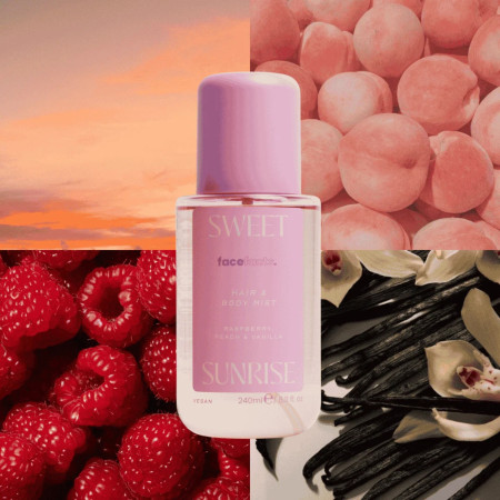 Face Facts voňavá hmla na vlasy a tělo, Hair & Body Mist - Sweet Sunrise, 240ml