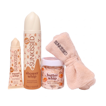 Sunkissed darčeková sada Gingerbread & Vanilla Beauty Whipped, 4ks